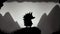 Rugged Hedgehog Silhouette, Made with Generative AI