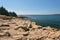 Rugged Maine Coastline made up of Pink Granite left over from th