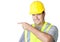 Rugged Male Worker Pointing