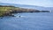 Rugged sheer lava cliffs along the coast of Maui near the Nakalele blowhole.