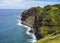 Rugged sheer lava cliffs along the coast of Maui near the Nakalele blowhole.