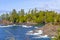 Rugged shoreline of wild pacific trail in Ucluelet, Vancouver Is