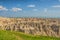 Rugged vista of South Dakota Badlands