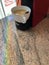 RUGGELL, LIECHTENSTEIN, SEPTEMBER 25, 2021 Cup of coffee and a rainbow stripe