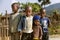 RUHENGERI, RWANDA - SEPTEMBER 7, 2015: Unknown kids who hug each other.