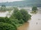 Ruhr near the citys Hattingen and Bochum in Germany during the July floods in 2021, the river overflowed its banks