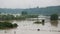 Ruhr near the citys Hattingen and Bochum in Germany during the July floods in 2021, the river overflowed its banks