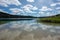 The ruidera lagoons on the route of Quixote with a blue sky