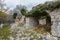 Ruin of an abandoned stone house in Croatia