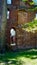 Ruin brick wall of the old wool barn near Bad Doberan minster