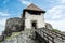 Ruin castle of Visegrad, Hungary, ancient architecture with stai