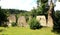 Ruin of a church in swiss normandy