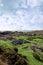 Ruin in irish rocky landscape