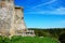 Ruin of medieval stone wall Kremenets