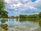 Ruin of Pagoda reflection in the water At sukhothai historical park