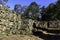 Ruin stone Ancient Bayon Temple in Cambodia