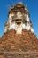 Ruin of the stupa at the ancient temple Wat Nakorn Kosa in Lopburi, Thailand.