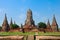 Ruin temple in Ayutthaya historical park