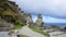 Ruin of Tintagel castle in Cornwall