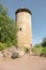 Ruin tower Burg Lowenstein.