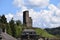 ruin tower of Coraidelstein above the roofs of Klotten