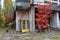 Ruined and abandoned building in Pripyat city, apocalyptic town near to Chernobyl power plant hit by nuclear disaster in