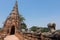 Ruined ancient Buddha at Wat Chaiwatthanaram, the historical Par