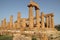 ruined ancient temple (juno temple) in agrigento in sicily (italy)