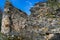 The ruined ancient walls of the ancient city