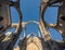 Ruined arches of the main nave of Carmo Church at Carmo Convent Convento do Carmo - Lisbon, Portugal