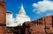 Ruined brick castle of Prasat Nakhon Luang, forgotten former Ayutthaya Royal residence, Thailand