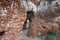 Ruined brick walls of Doric Bungalow