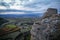 Ruined castle at Clavijo in province of Burgos in Castilla y Leon, Spain