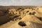 The ruined clay town between Qum city and Kashan city, Iran