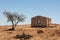 Ruined derelict farmhouse in a deserted area in South Africa