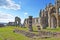 Ruined Entrance to Whitby Abbey in North Yorkshire in England