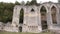 Ruined exterior of priory of Beaumont le Roger, Normandy France, PAN