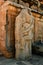 The ruined facade sculpture of the ancient Brihadisvara Temple in Gangaikonda Cholapuram, india.