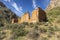 Ruined farmhouse in a mountainous area