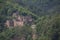 ruined german castle in forrest mountain landscape