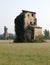 Ruined house in a field