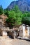 Ruined houses, village, Samaria Gorge Canyon, Crete, Greece