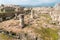 Ruined imperial hall in Tralleis Tralles ancient city in Aydin, Turkey