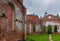 Ruined Lutheran church in Lahdenpohja, Karelia, Russia. Destroyed protestant temple in summer day. Architectural landmark in