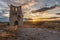 Ruined medieval keep in Lovingos in the province of Segovia Spain