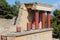 ruined minoan palace (knossos) closed to heraklion in crete (greece)