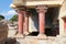 ruined minoan palace (knossos) closed to heraklion in crete (greece)