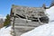 Ruined mountain cabin