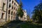 Ruined overgrown old abandoned Soviet sanatorium Iveria, Tskaltubo, Georgia