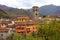 Ruined paths built in stone and rock in the Tuscan landscape in Borgo a Mozzano in an ancient medieval village